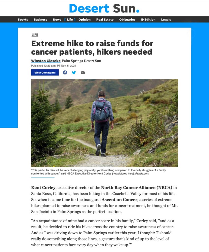 Extreme hike to raise funds for cancer patients, hikers needed