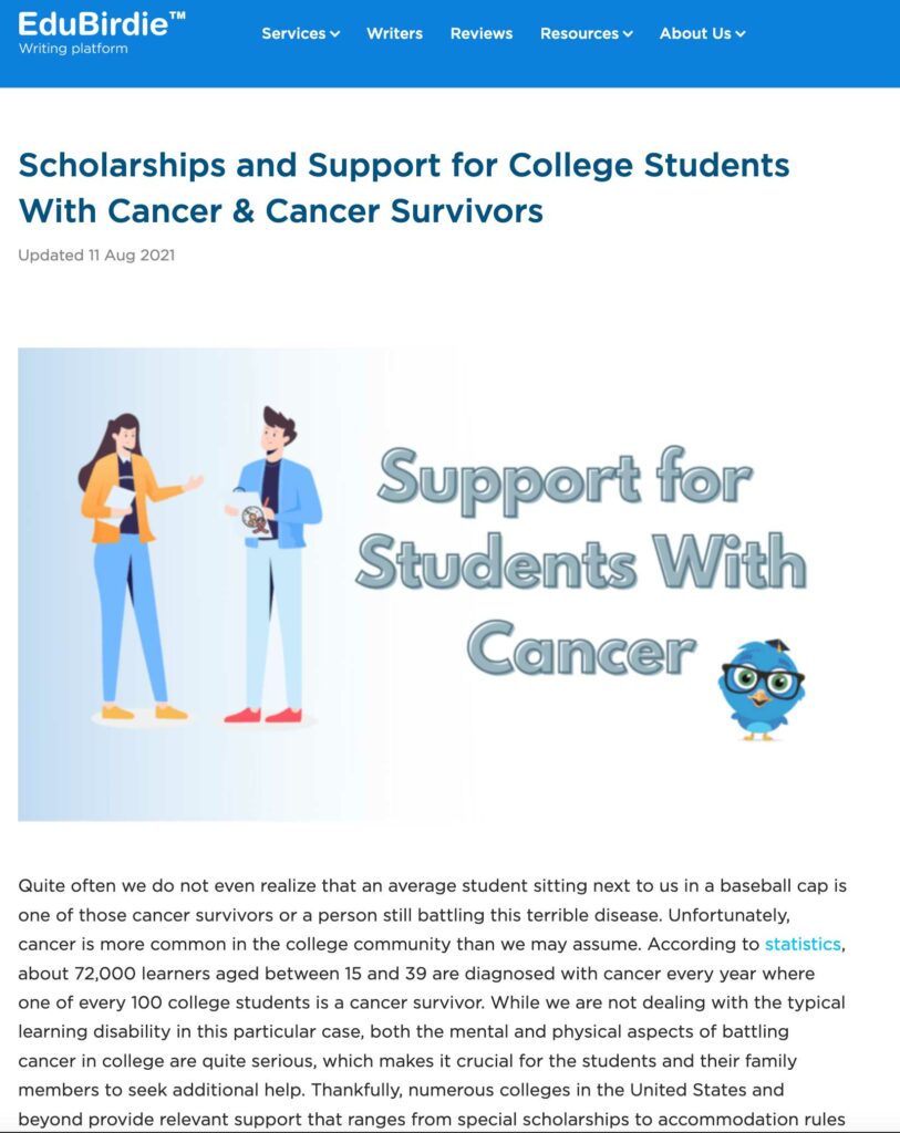 Support for Students with Cancer